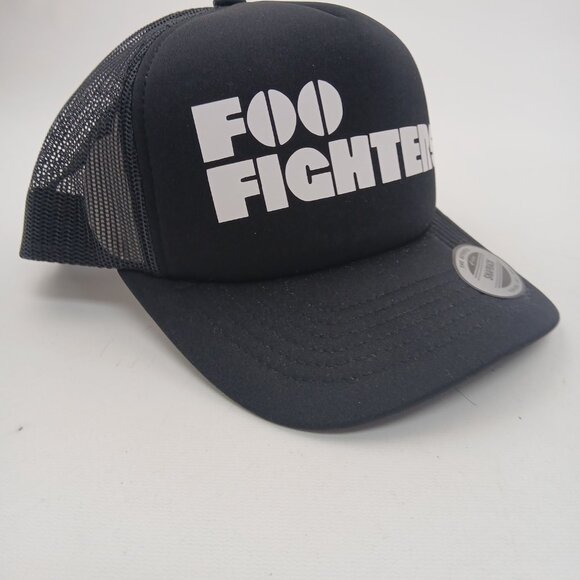 Foo Fighters Foam Mesh Snapback Trucker Hat Cap Black HTV application - Picture 3 of 5